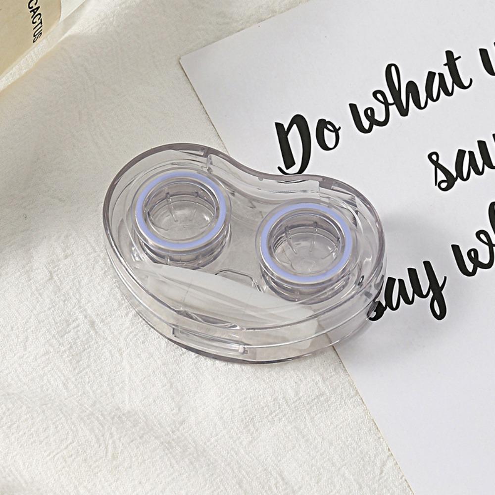 With Tweezers Beauty Lens Box Transparent Contact Lens Case Portable Contact Lens Box