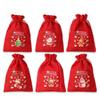 1/10x Christmas Burlap Drawstring Gift Bags Small Gift Storage Packaging Bundle Pocket Kids Pouch Xmas Party Favors Decoration