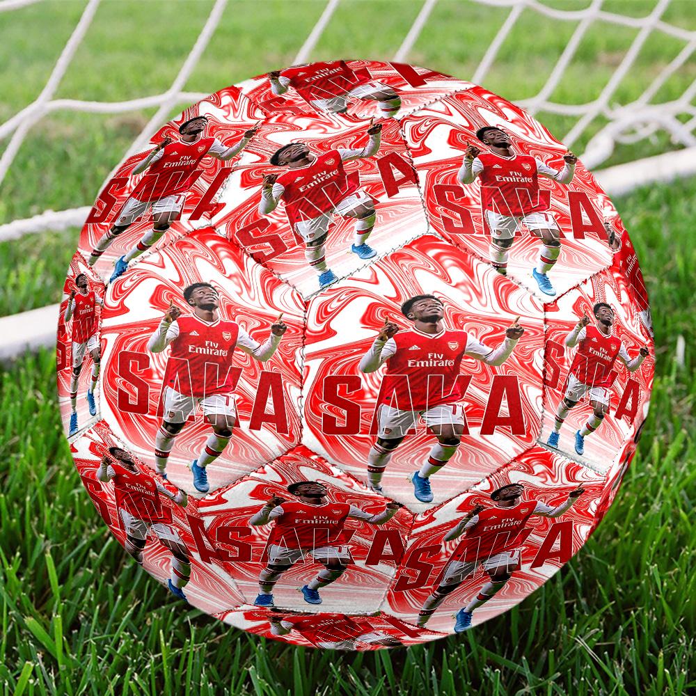 Football team.C Print Size 5 Soccer Ball, Standard Match Football for Sports Game and Team Practice, Ideal Gift for Soccer Fans
