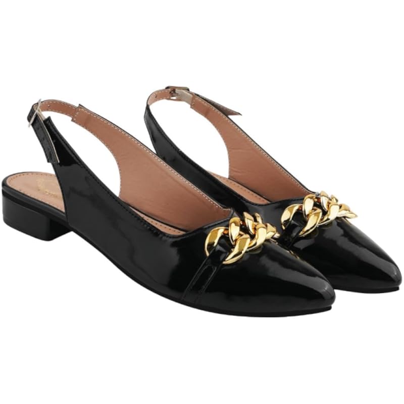 Shoetopia Women'S Slip-On Ballet Flats Black