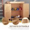 Garden Shed, Wooden, 74 x 43 x 88 cm, 2 Doors, Asphalt Roof, Natural