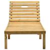Chaise longue de jardin - vidaXL - Pin imprégné - Vert et marron - Dossier et repose-pied réglables