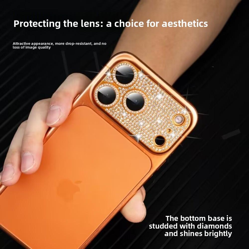 Luksusowa ręcznie robiona naklejka z cyrkoniami odpowiednia do folii na obiektyw iPhone 17Promax dla iPhone17Pro osłona tylnej kamery