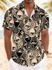 3D Print Hawaiian Leisure Animal Leopard Shirt for Men, Stylish Casual Short-Sleeve Shirt with Buttons And a Collar, Men'S Summer Hawaiian Shirt
