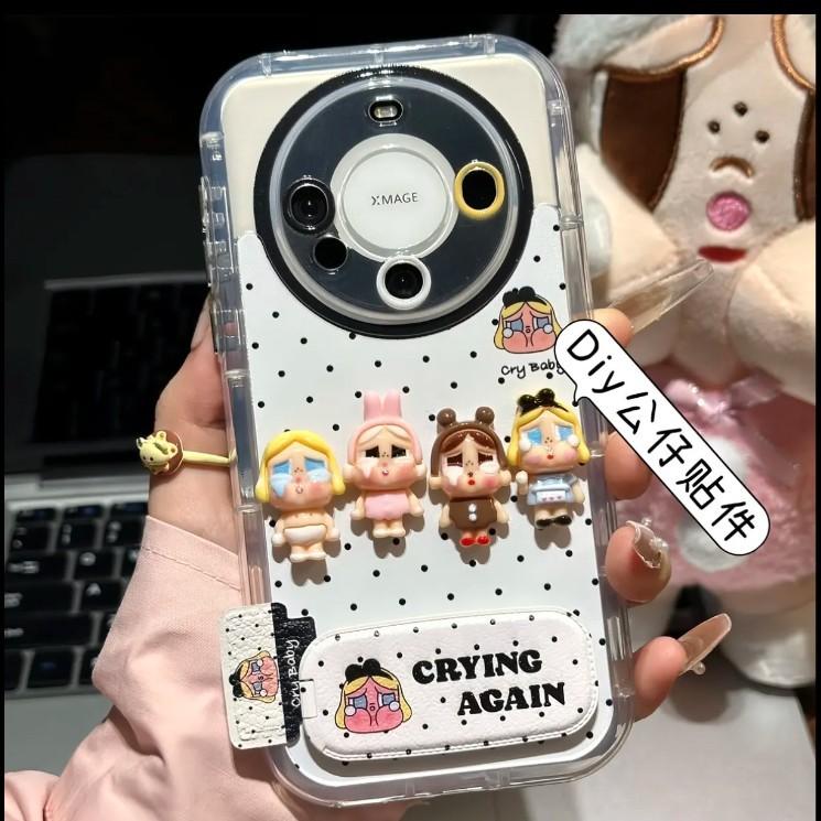 

Cute DIY crying baby applies to Apple 17 mobile phone iphone16promax Huawei mate70 glory protective case apple 11