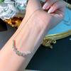 925 Silber Mode Neuankunft 1 Karat Kleiner Diamant Anhänger Halskette Damen Glänzende Kristall Schlüsselbein Kette Schmuck Party Geschenk