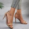 Summer Sexy Stiletto Heel Slides Women Fashion Ankle Buckle Party Dress High Heels Shoes Woman Open Toe Luxury Sandalias Mujer