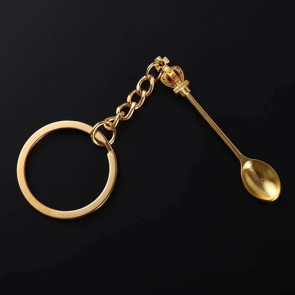 Silver Color Jewelry Gift Pendant Handmade Craft Trinkets Metal Key Chain Spoon Keychain Key Ring