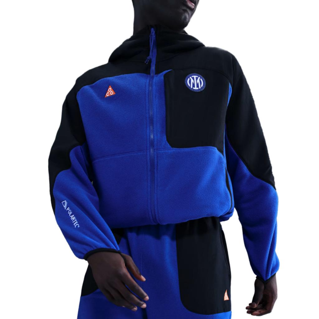 Nike × Inter Milan ACG Series Wolf Tree Plus SE Woven Hooded Zip Long Sleeve Fleece Jacket Men jackets IB3850-010