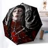 1pc Heart Crown Lady Gaga Automatic Folding Umbrella, Portable Collapsible Design, Casual Outdoor Accessory L1202036