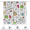 Colorful Happy Birthday Shower Curtain For Bathroom Decor Perfect Gift Idea For Party Supplies