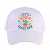 Cute Let's Grow Together Plant Quote Illustration Cap Unisex Adult Peaked Hat Casual Adjustable Printed Baseball Caps Trucker Cap
