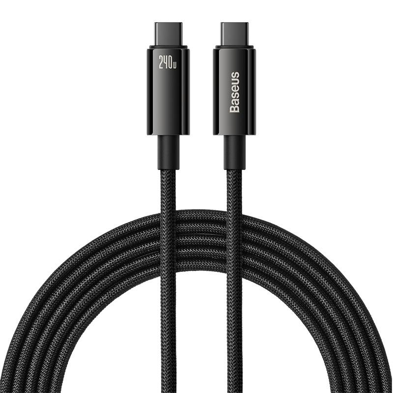 Tungsten Gold 240W Double-Headed Type-C PD Fast Charging 3M Braided Data Cable