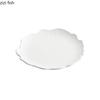 Stone Pattern Irregular Ceramic Dinner Plate Restaurant Salad Plate Dessert Snack Plate Pasta Plates Specialty Tableware