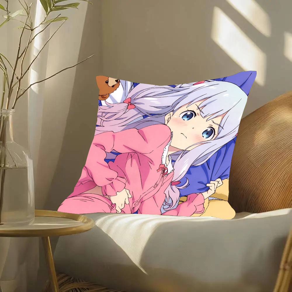Anime Eromanga Sensei Pillow Case Fashion Square Pillowcase Bedroom Sofa Room Ins Decoration Leisure