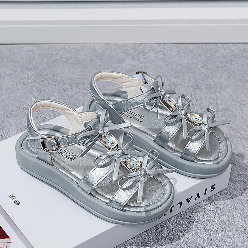 Sommer Schöne Schülerin Wasser Diamant Schleife Kinder Freizeitsandalen Mode Niedlich Cartoon Bequem Elegant Mädchen Sandalen