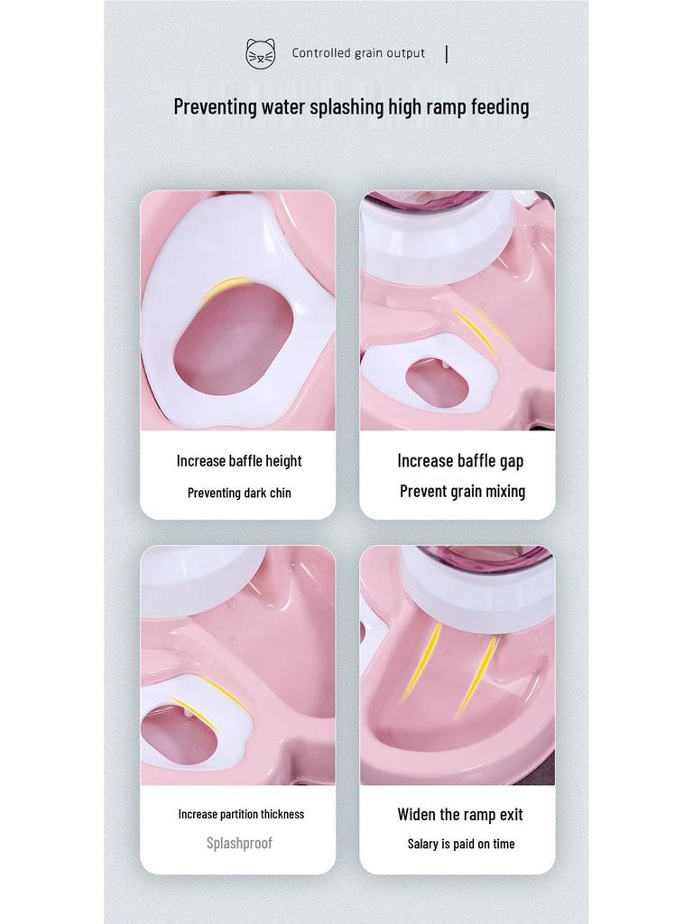 Katzen- und Hunde-Futterautomat und Wasserspender mit Puzzle-Funktion