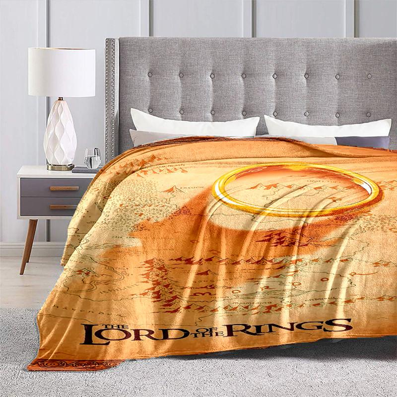 1pc Middle earth Map Cartoon Blanket,Portable Throw for Travel & Camping, All Season Cozy Blanket,Ideal Gift