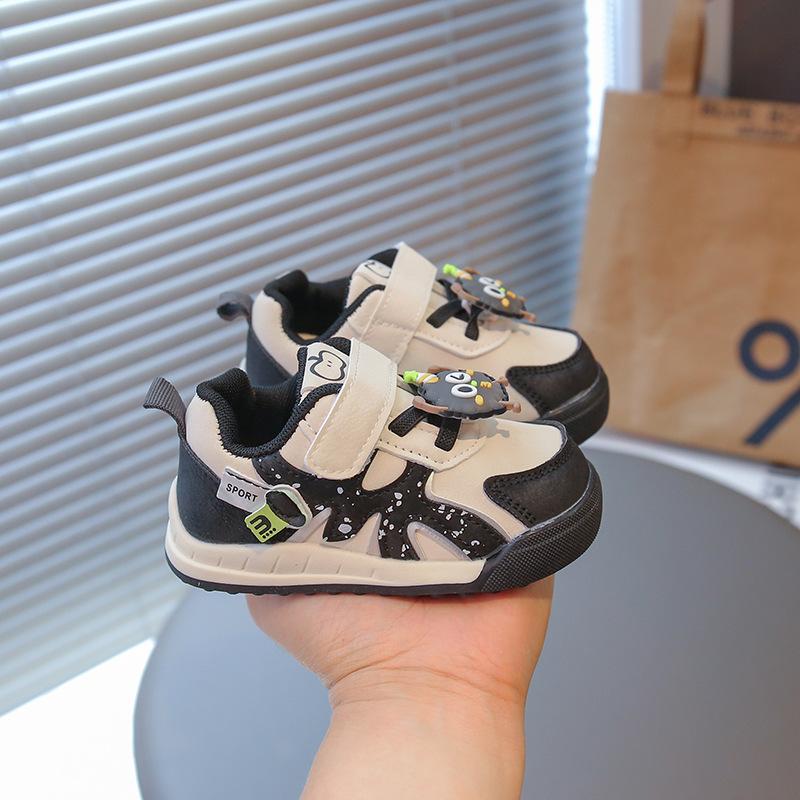 

Нескользящие детские весенне-осенние новые туфли для детского сада с мягкой подошвой для малышей 1-6 лет, кожаный верх, грязеотталкивающие детские туфли для мальчиков 16