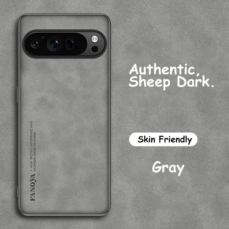 

Роскошный кожаный чехол из ПУ однотонный нескользящий для Google Pixel 10 9 8 7 6 A Pro XL матовый мягкий защитный чехол от падения Google Pixel 6a серый