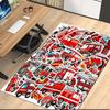 Fire Truck Printed Carpet, for Office Chair Living Room Bedroom Kitchen Room Decor Gifts.