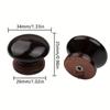 Rust-Resistant Walnut Wood Cabinet Knobs Polished Finish Drawer Pulls Handles  Cupboard
