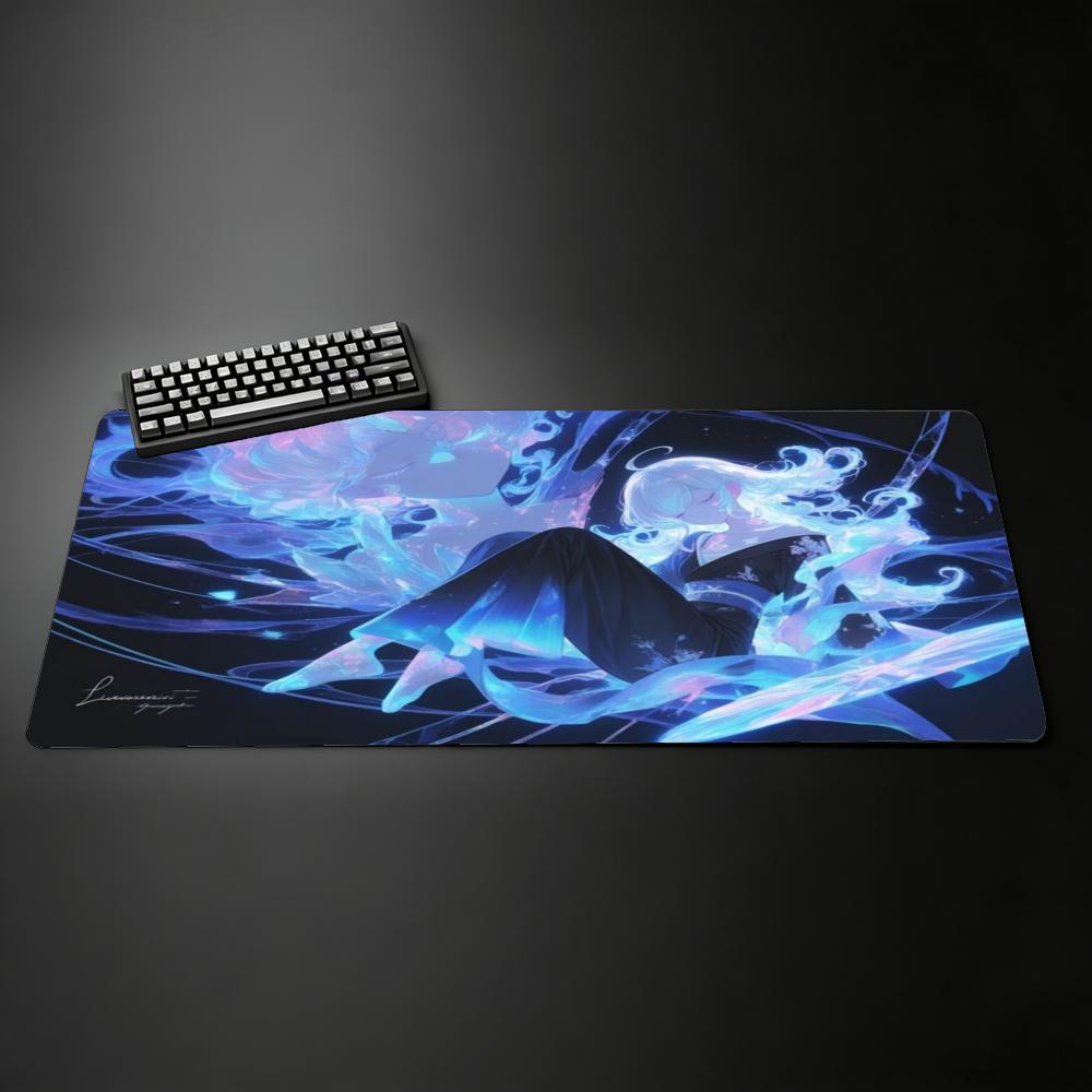 Starry Sky Girl Large Mousepad XXL Deskmat Pc Gaming Keyboard Table Mats Non-Slip Rubber Mouse Mat Gamer Computer Accessories