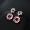 Classic Elegant Flower Drop Earrings Creative Luxury S925 Silver Needle Delicate Long Tassel Earring Fashion Women Jewelry