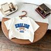 Cartoon Pattern Kids Tshirt Solid Color Printed Short Sleeved Tops Childrens Clothes Summer Casual Fashion Crewneck Tshirts