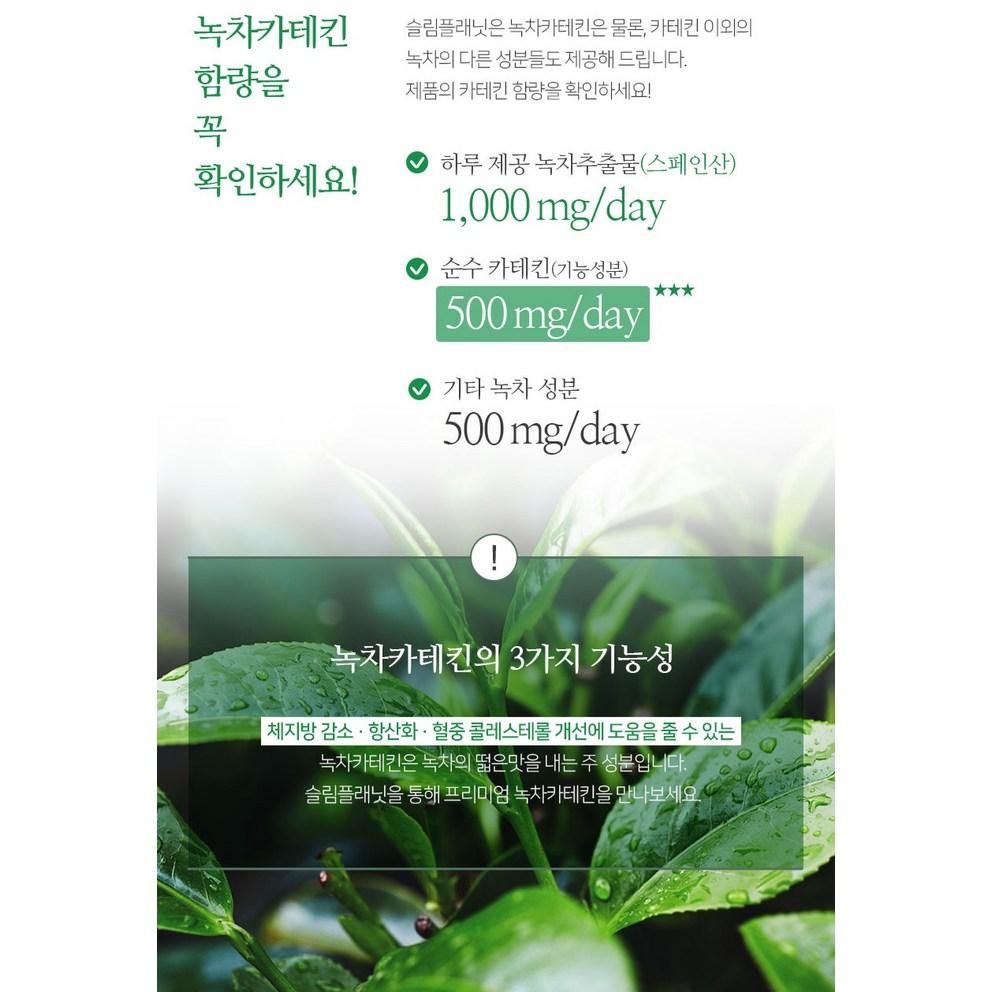 Slim Planet Green Tea Catechin 500mg After Meal, 180 Tablets, Pack of 2