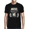 1Tee Mens Music Makes Me Stronger T-Shirt
