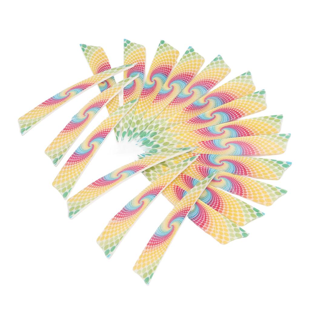 50Pcs Arrow Fletches Lightweight Fashionable Versatile 4inch Shield Feather Fletching for Archery DIY Double Sided