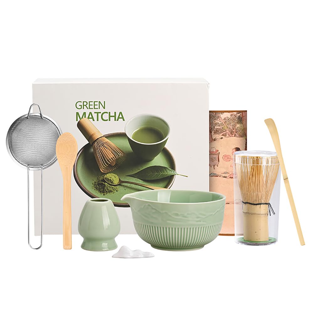 The 8-piece matcha tea bowl set, matcha tea bowl, and tea ceremony set are perfect for beginners, and also make great souvenirs, including a matcha
