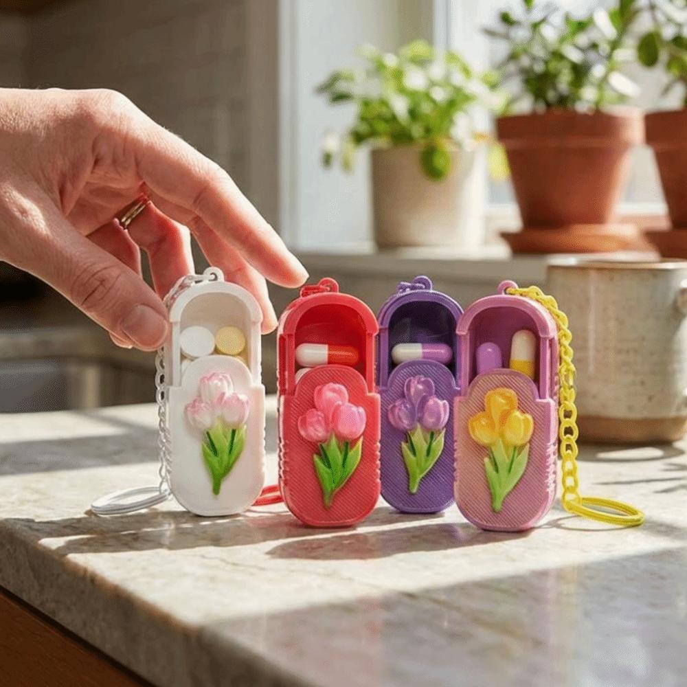 Compact Portable Pill Case Waterproof Pill Storage Container Multi-functional Mini Pill Box Travel