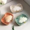 Waterproof Portable Thickened Soap Box with Lid - Creative Dorm Draining Holder for Travel