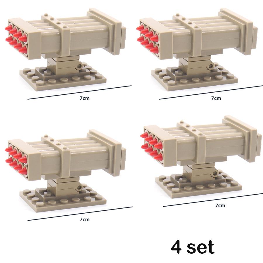 Non-Toxic Missile Launcher Military Weapon Soldier Moc Building Blocks Army Playmobil Accessory Modern Swat Mini Parts Brick Figures Toys