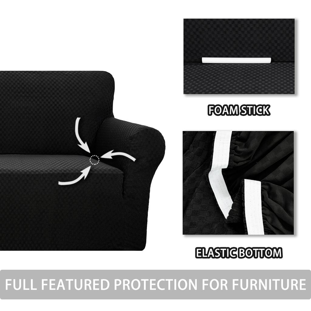 Knitted Square Jacquard Thickened Stretch Sofa Cover Fabric All-inclusive Full Cover Sofa Cushion Cover