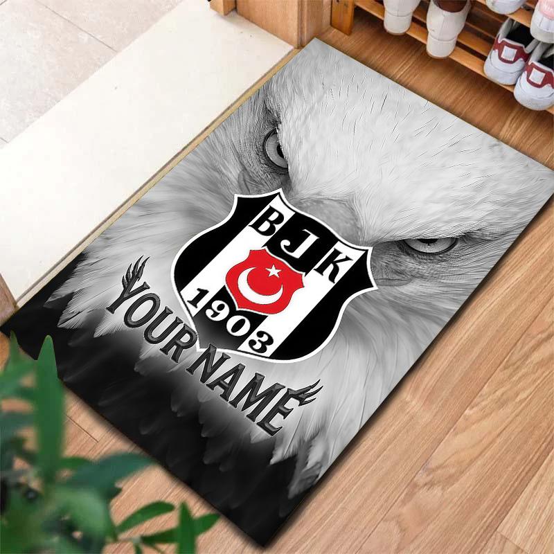 Besiktas Gymnastics Club Custom Name Carpet Rug For Living Room Bedroom Home Sofa Decoration Kids Play Nonslip Floor Mat