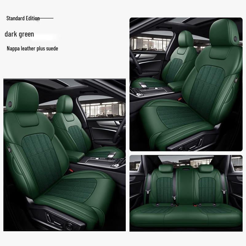 Universal Suede Car Seat Cover: Full Coverage, Ventilated, All-Season Cushion