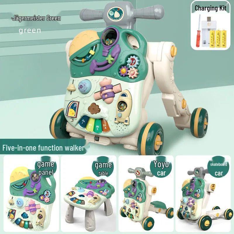 Adjustable 3-in-1 Baby Walker & Pushable Stroller Toy for Ages 0-3