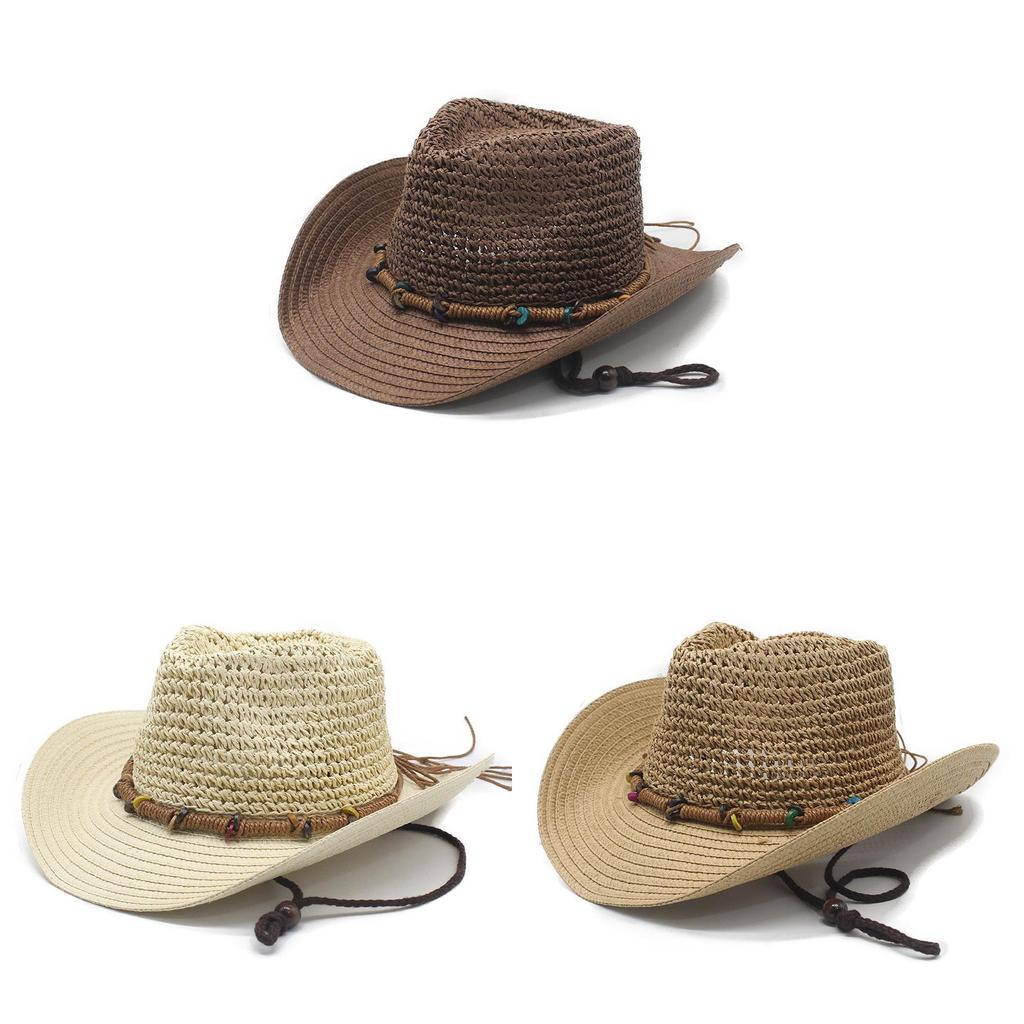 Sun Hat For Women Men With Wide Brim And Breathable Paper Straw For Beach And Pool Sun Protection
