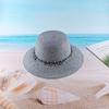 Summer Fashion Straw Dome Bucket Hat Seaside Vacation Sunscreen Sunshade Beach Hat Women's Straw Hat Customization