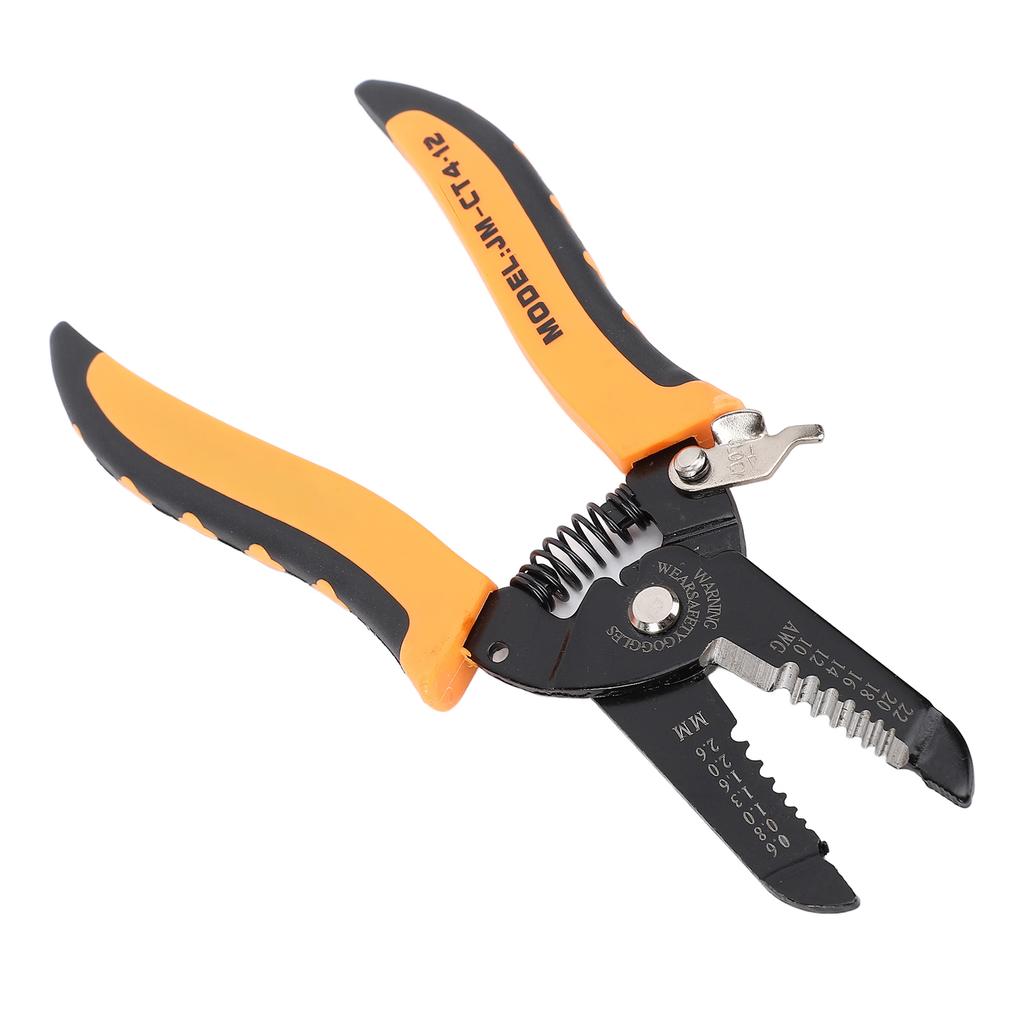 Abisolierzange Schneider Kohlenstoffstahl Multifunktionale Elektrokabelzange mit Sicherheitsverriegelung für 10 bis 22AWG Massivdrähte