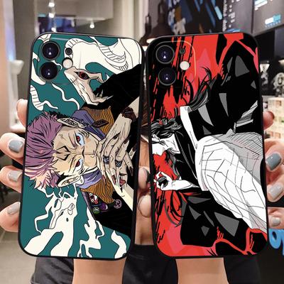 Funda de lujo Jujutsu Kaisen Gojou Satoru para iPhone 11 13 Carcasa para iPhone 12 Pro Max X XR XS 7 8 Plus SE 2020 Cubierta negra