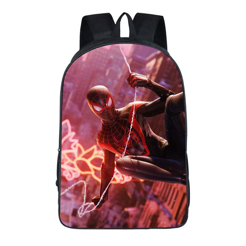 Spider-Man Backpack Elementary And Secondary School School Bag Large Capacity Cartoon Anime Boys Backpack Superman Spider-Man