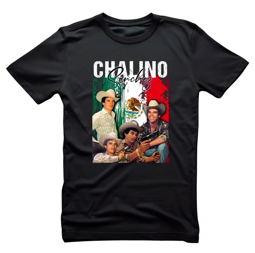 Chalino Sanchez Black Short Sleeve Cotton T-shirt Unisex Size Black Shirts