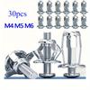 30pcs Petal Screw and Nut Set - M4, M5, M6 Expansion Jack Nuts,for DIY Projects and Construction - Ideal Gift for Handymen and DIY Enthusiasts