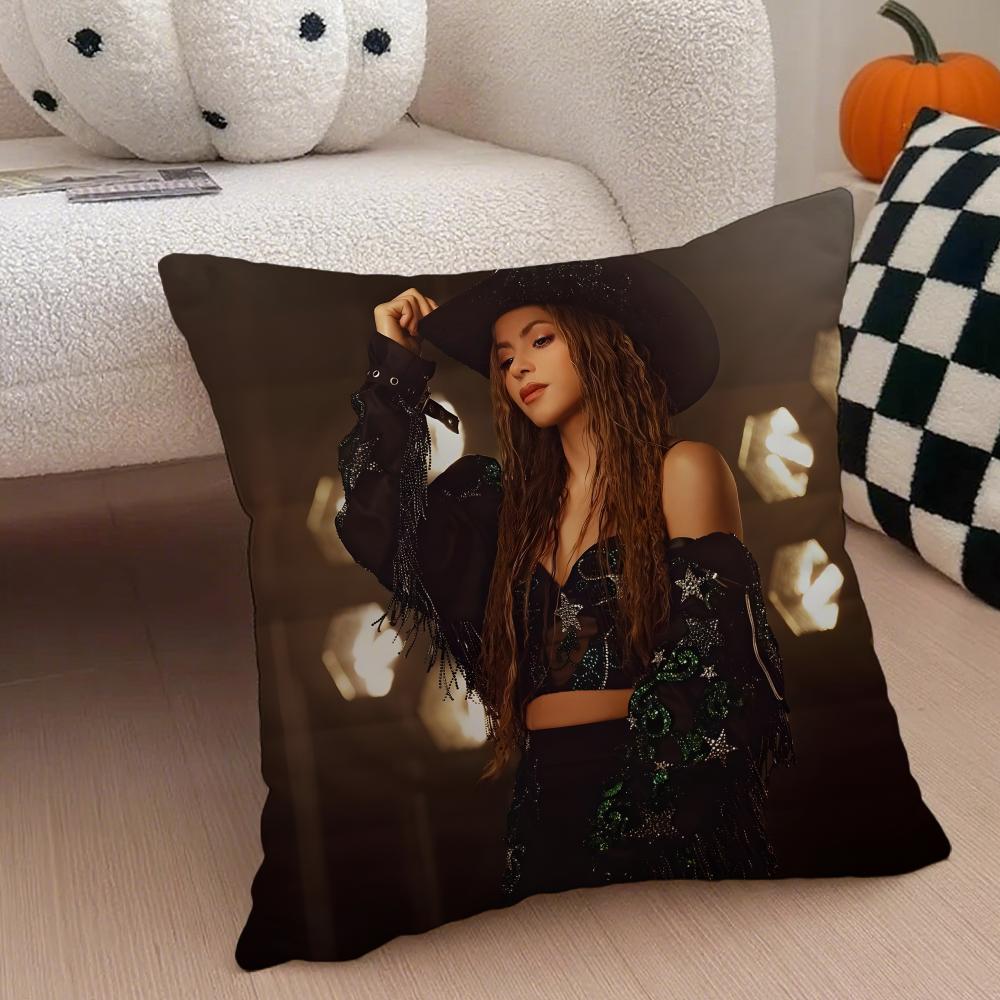 Popsinger SShakiras Cushion Cover Throw Pillow Cover Hidden Button Durable Polyester Chair Cushion