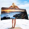 Seaworld Print Microfiber Towel for Beach Travel Bath Extra Large Blanket Towel Oversized Sand Proof Great for Swim Yoga Sports