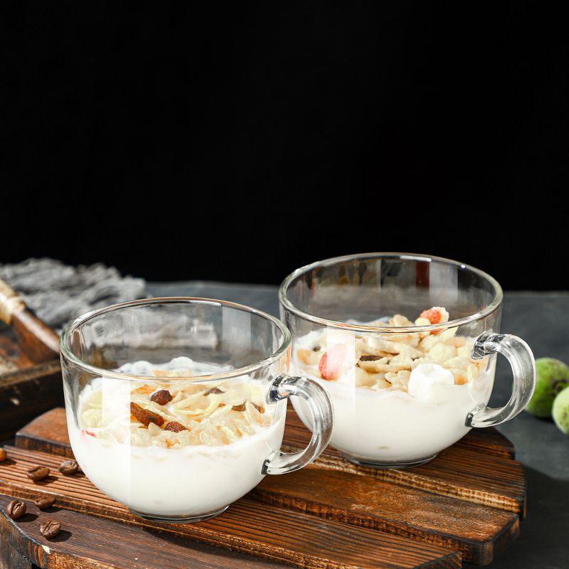 480ML Průhledný hrnek na pití Žáruvzdorný snídaňový hrnek Čaj Mléko Kávový hrnek Průhledné skleněné hrnky Hrnky na studené nápoje Nápojové sklo